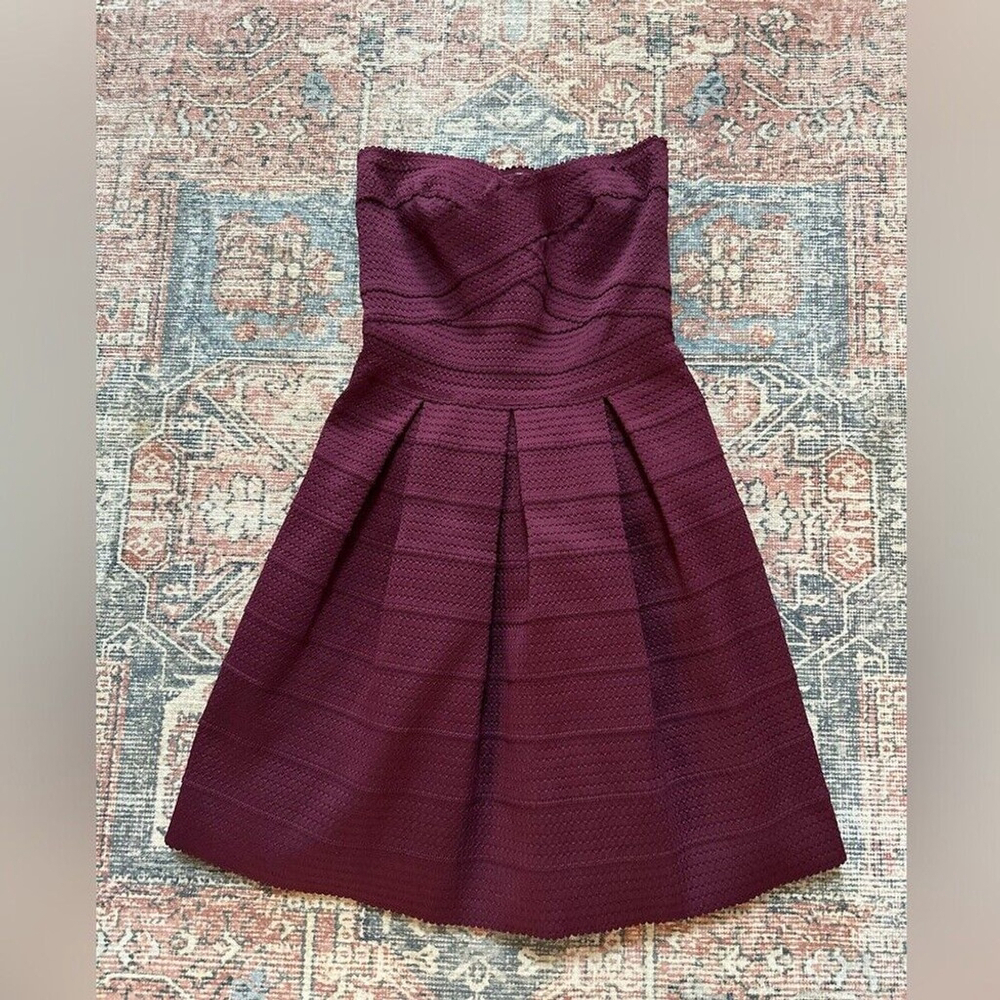 Express Burgundy Textured Mini Dress/Size Small